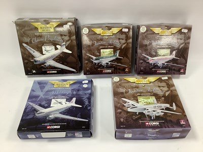 Lot 696 - Five Corgi 1:144 scale diecast model aircraft...