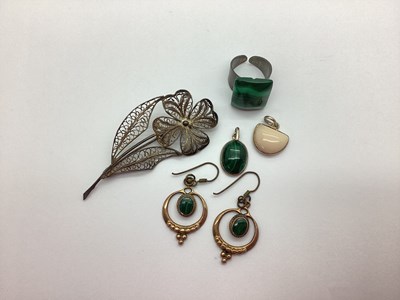 Lot 177 - A Minimalist Style Malachite Panel Expandable...
