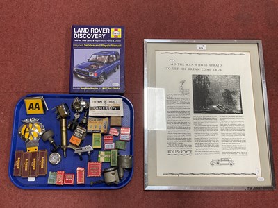 Lot 319 - Automobilia; A quantity of predominantly...