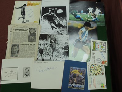 Lot 188 - Autographs - Diego Maradona, Dave Mackay, Ray...