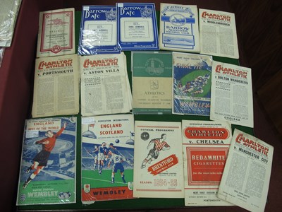 Lot 484 - 1950s Programmes - Eleven Charlton homes...