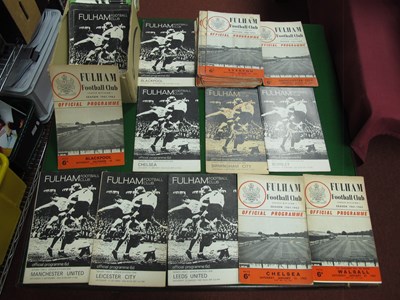 Lot 91 - Fulham Home Programmes, all from the 1960's,...