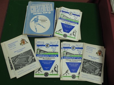 Lot 470 - Chesterfield Home Programmes, seventy from the...