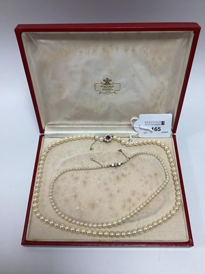 Lot 165 - A Single Strand Pearl Bead Necklace, the...