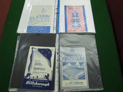 Lot 476 - Sheffield Wednesday Programmes, all five games...