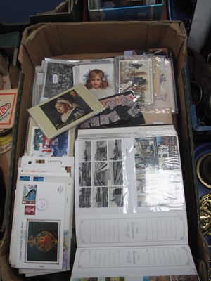 Lot 1327 - Postcards and stamps, including large albums...
