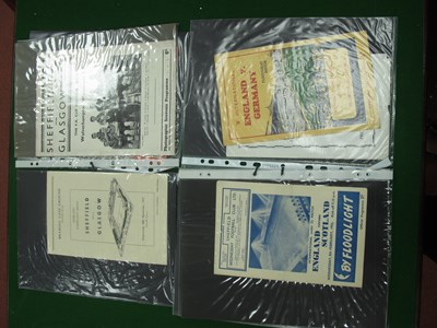 Lot 463 - Sheffield v. Glasgow - Four 1950s programmes,...