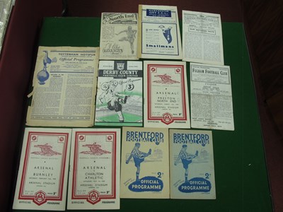 Lot 483 - 1940s Programmes - Arsenal 46-7 v. Crystal...