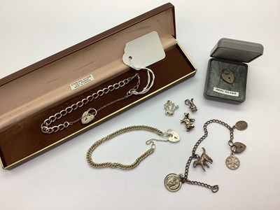 Lot 149 - A Hallmarked Silver Curb Link Bracelet, WJS,...