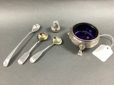 Lot 29 - A Hallmarked Silver Salt, (marks rubbed) with...