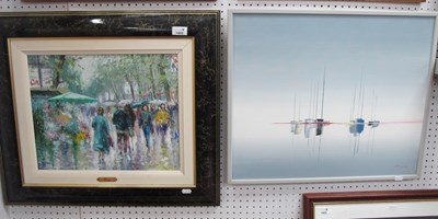 Lot 1403 - Two framed artworks: a 20th-century French...