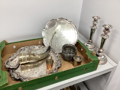 Lot 186 - A Decorative Plated on Copper Salver, foliate...