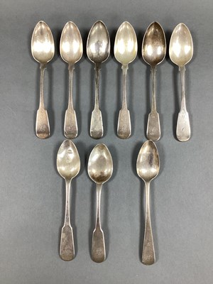 Lot 23 - A Set of Six Scottish Hallmarked Silver Fiddle...