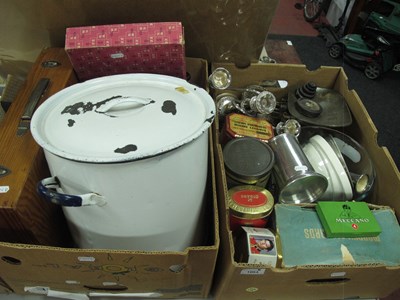 Lot 1054 - Collectables, including cast iron kitchen...