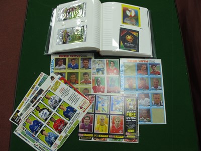 Lot 189 - Football Sticker Sheets, including Panini,...