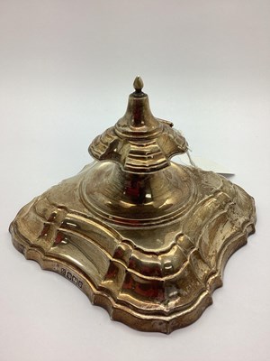 Lot 3 - An Edwardian Hallmarked Silver Inkwell, WF AF,...