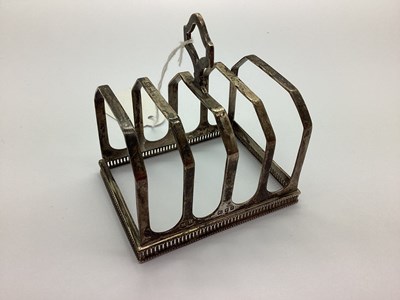 Lot 11 - A Hallmarked Silver Five Bar Toast Rack,...