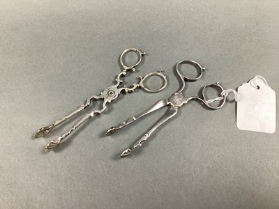 Lot 25 - Two Pairs of Antique Part-Hallmarked Silver...