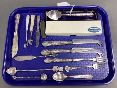 Lot 40 - Hallmarked Silver Handled Cheese Knives, a...