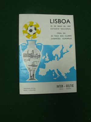 Lot 310 - 1967 European Cup Final Programme, Glasgow...