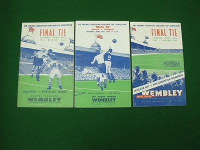 Lot 317 - F.A. Cup Final Programmes 1949, 50 & 51, (all...