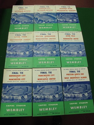 Lot 281 - F.A. Cup Final Programmes 1954, 55, 56, 57, 58,...