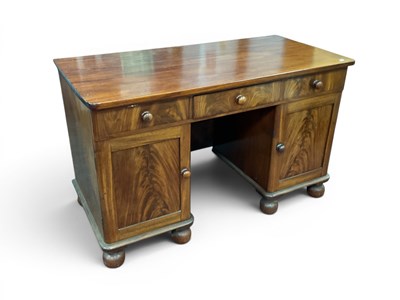 Lot 1562 - XIX Century Mahogany Desk with three drawers...