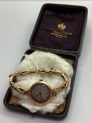 Lot 296 - A 1920's 9ct Gold Cased Ladies Wristwatch,...