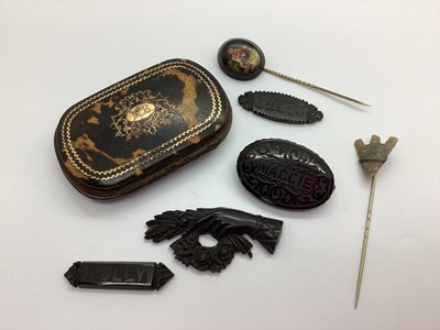 Lot 162 - Victorian Jet Brooches, 'Maggie', 'Polly',...