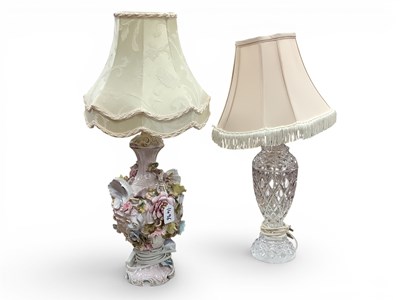 Lot 1496 - Two vintage table lamps, comprising a baluster-...