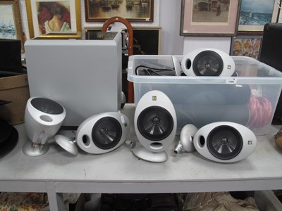 Lot 1358 - KEF speaker system, including PSW 2010...