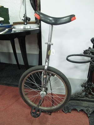 Lot 1110 - A 20-inch Wheel Unicycle with a black metal...