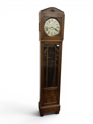 Lot 1487 - 1920s Oak Longcase Clock with Westminster...