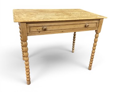 Lot 1468 - XIX Century Pine Side Table with single drawer,...