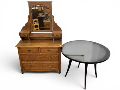 Lot 1431 - Ebonised Circular Topped Dining Table, 105cm...