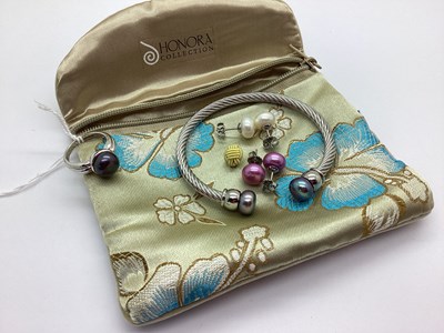Lot 163 - Honora Modern Fresh Water Pearl and Stainless...