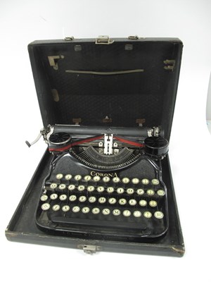 Lot 1346 - An Early 1900s Cased Corona Typewriter.