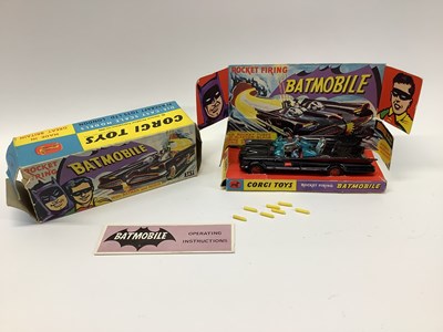 Lot 931 - An original Corgi No.267 Batmobile, red bat...