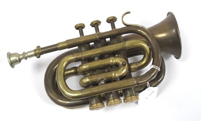 Lot 1340 - A Pocket Cornet, with stamp to front saying...