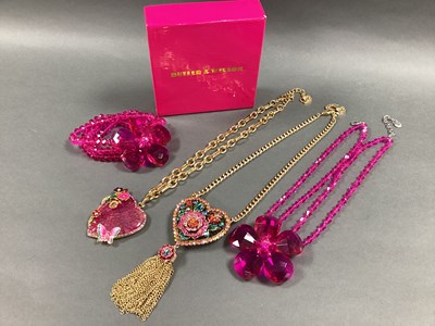 Lot 214 - Butler & Wilson; An Inset Heart Shape Necklace,...