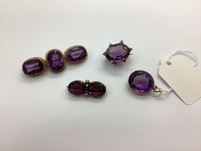 Lot 105 - A Large Antique Amethyst Single Stone Pendant,...