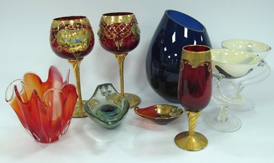 Lot 1180 - Handkerchief Vase 13.5cm high, overlaid...