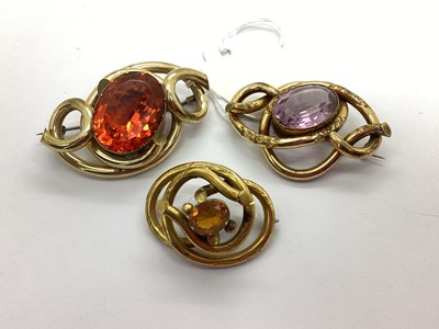 Lot 114 - A Victorian Large Single Stone Brooch, oval...