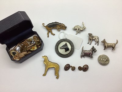 Lot 297 - A Collection of Novelty Dog Brooches,...