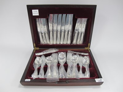 Lot 1208 - A canteen of six place setting cutlery all...