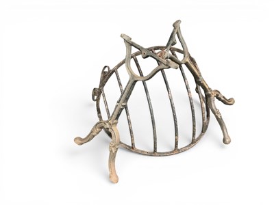 Lot 1465 - Black Painted Hay Rack, 74cm wide, pair of...