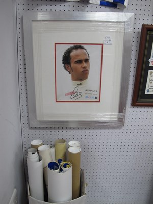Lot 2 - Motor Racing Lewis Hamilton Autograph, black...