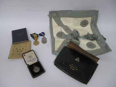 Lot 552 - WWI Victory Medal (102301 Pte A Pye MGC),...