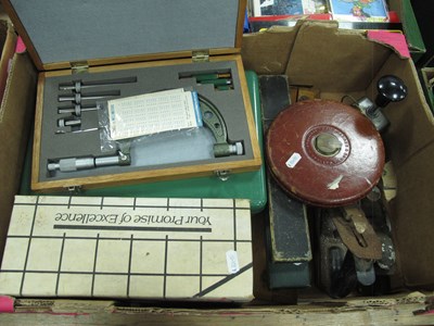 Lot 1075 - Household tools, including wooden boxed...