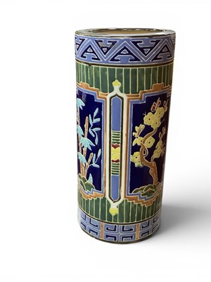 Lot 1508 - A vintage Majolica ceramic umbrella stand,...